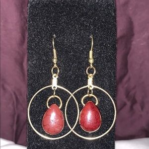 BROWN STONE EARRINGS